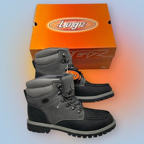 LUGZ Men's 10.5 Gray and Black Lace Up Boots - Picture 1 of 4